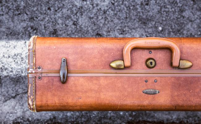 Image of suitcase packed for traveling