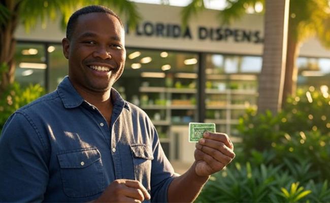 Man holding his ID card