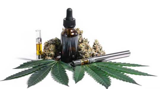 Image shosing an assortment of Cannabis products