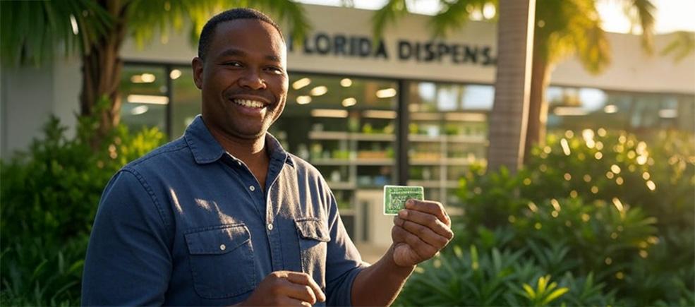 Man holding his ID card